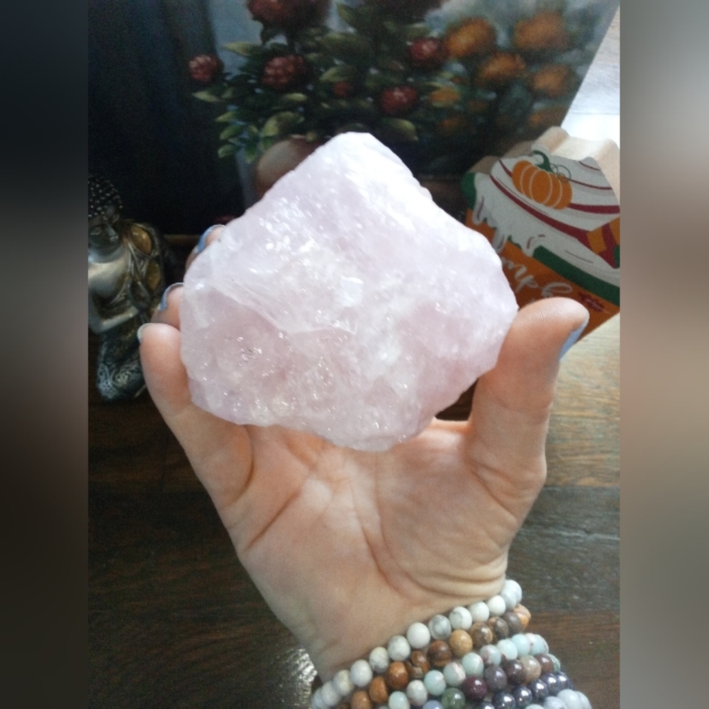 Raw Rose Quartz Crystal From Brazil - Picture 2 of 10